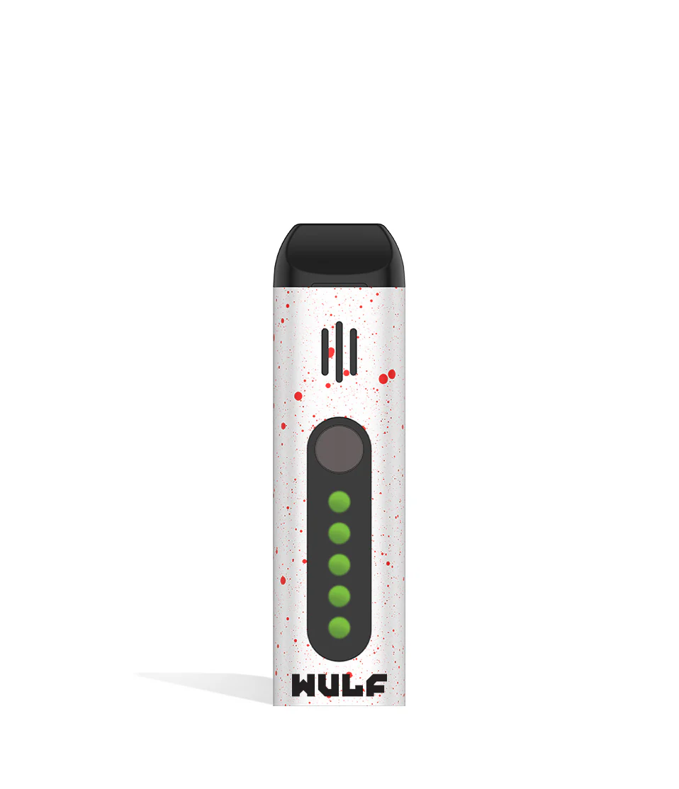 [Q-4152] WULF MODS FLORA PORTABLE DRY HERB VAPORIZER (WHITE-RED SPATTER)