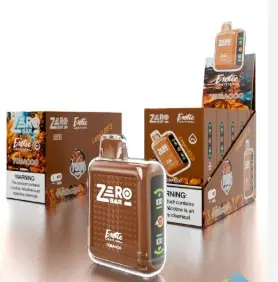 [Q-4198-16] ZERO BAR 13ML 7500 PUFFS ZERO NICOTINE DISPOSABLE (Tobacco Caramel Vanilla)