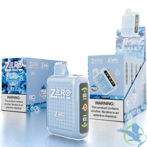 [Q-4198-05] ZERO BAR 13ML 7500 PUFFS ZERO NICOTINE DISPOSABLE (Clear)