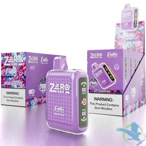 [Q-4198-09] ZERO BAR 13ML 7500 PUFFS ZERO NICOTINE DISPOSABLE (Grape Soda)