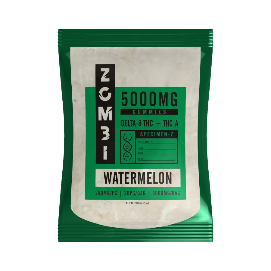 [Q-4265-02] ZOMBI 5000mg Gummies DELTA-8 THC-A (Watermelon)
