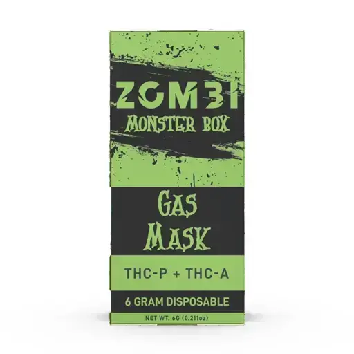 [Q-4266-10] ZOMBI 6g Monster Box Disposable D8 HHC THC-P 6PK (Gas Mask)
