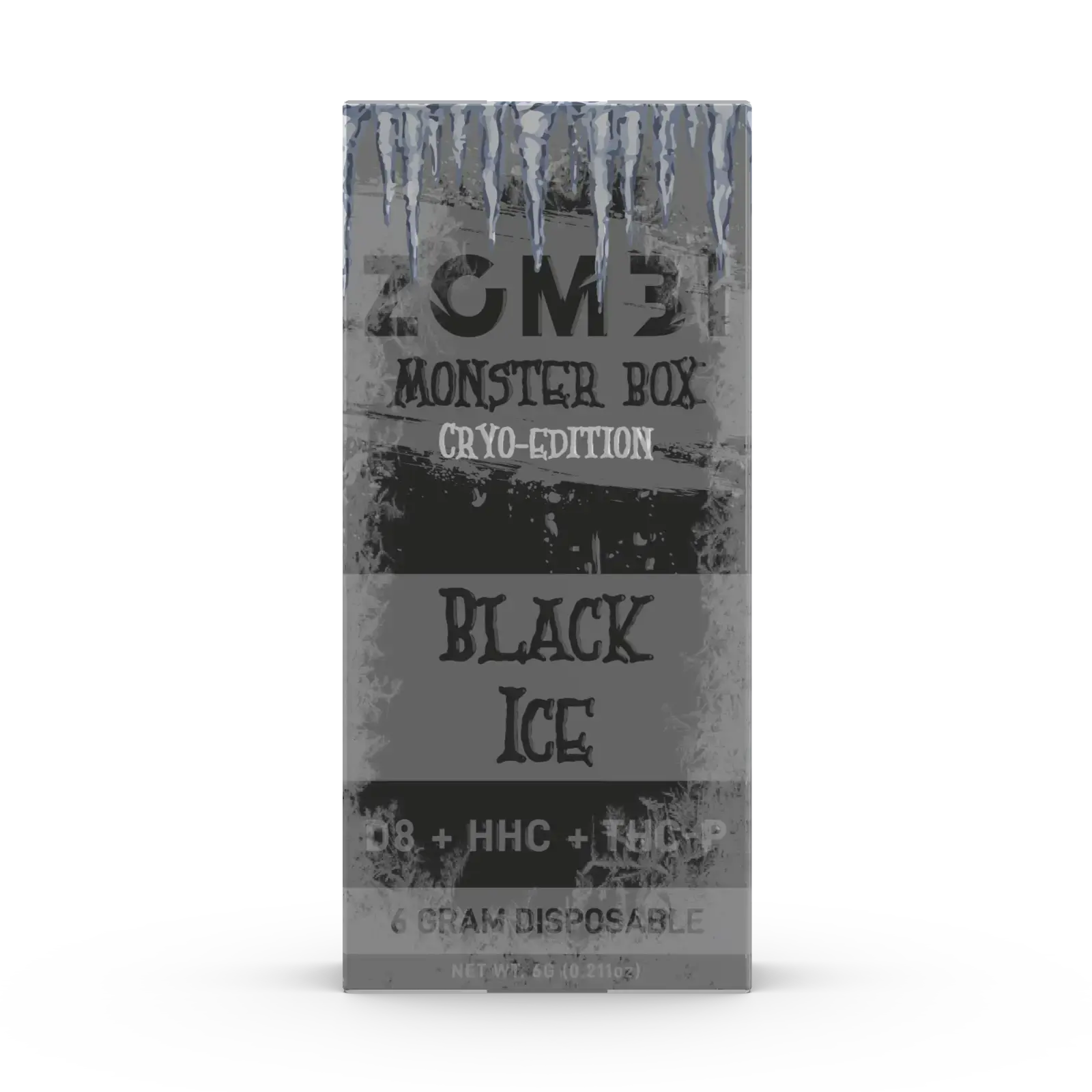 [Q-4266-01] ZOMBI 6g Monster Box Disposable D8 HHC THC-P 6PK (Black Ice)