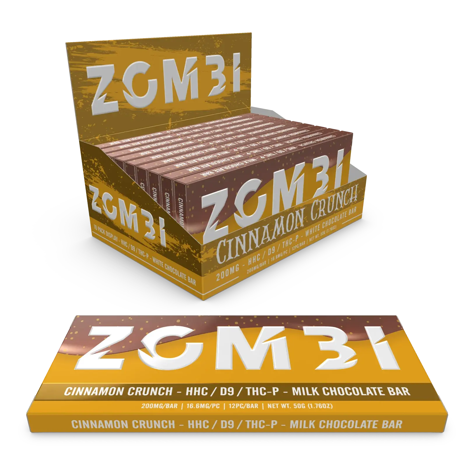 [Q-4269-01] ZOMBI Chocolate Bar 200MG THC-P (Cinnamon Crunch)