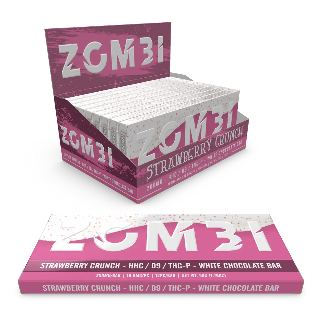 [Q-4269-06] ZOMBI Chocolate Bar 200MG THC-P (Strawberry Crunch)