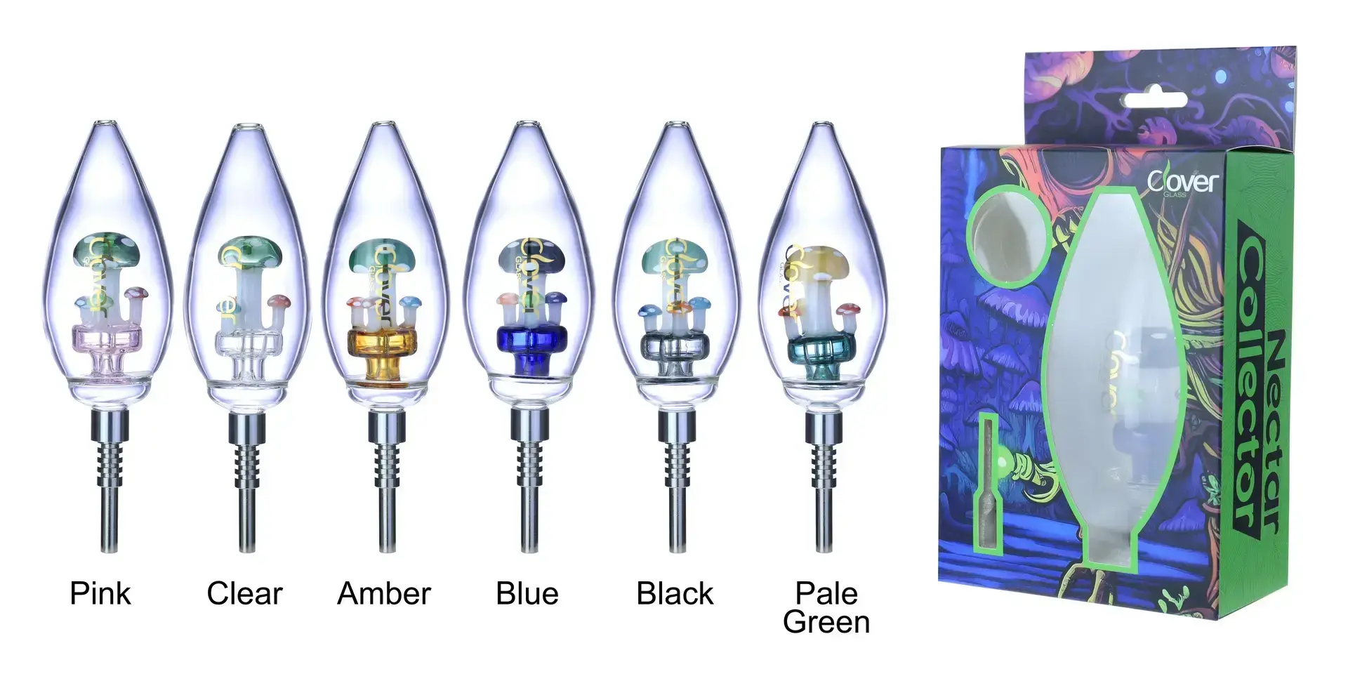 Clover Nectar Collector Mix Color Ceramic Nail A Display