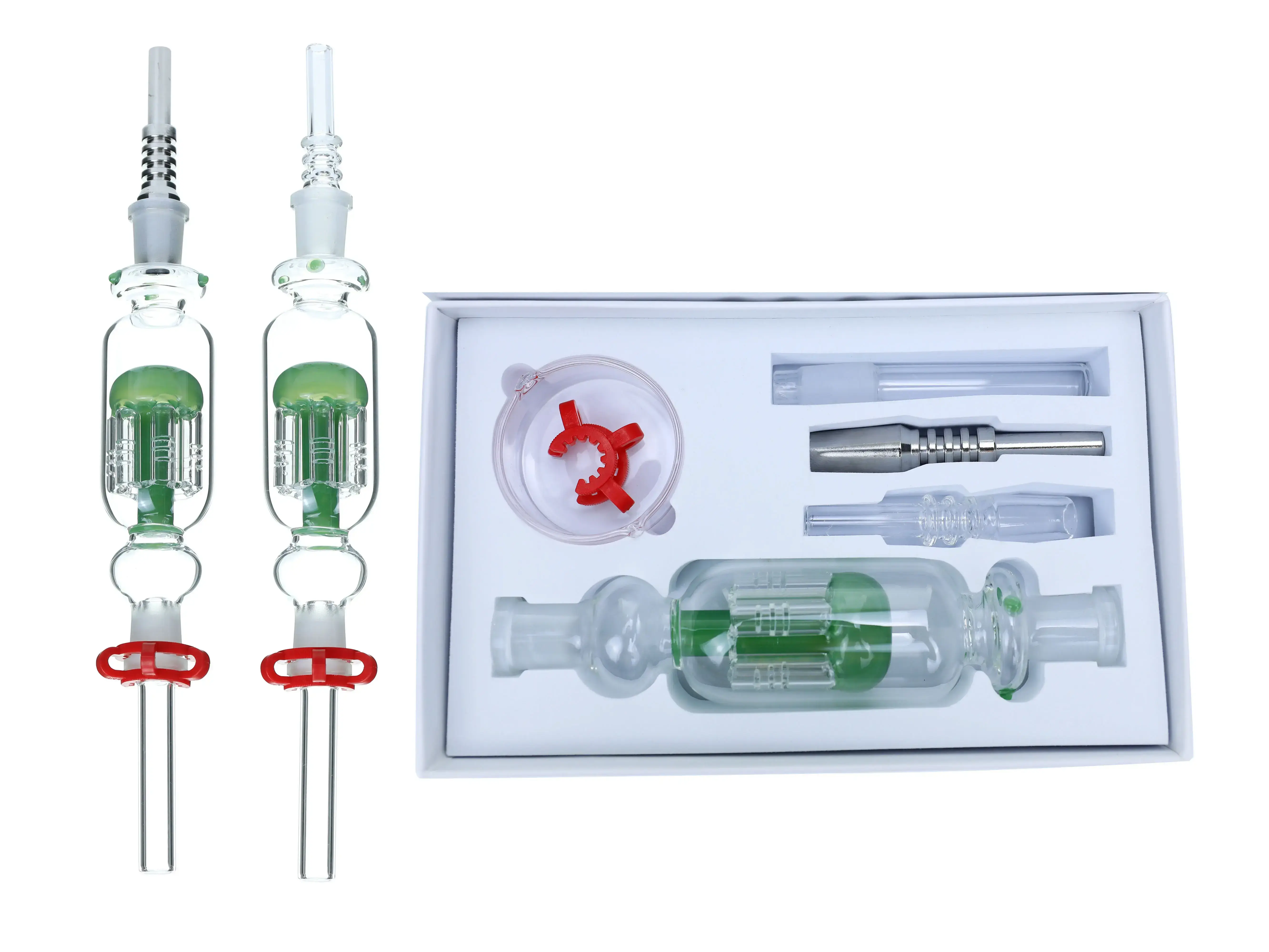 [T-1376-16] Clover Nectar Collector Mix Color Ceramic Nail A Display (NC-08)