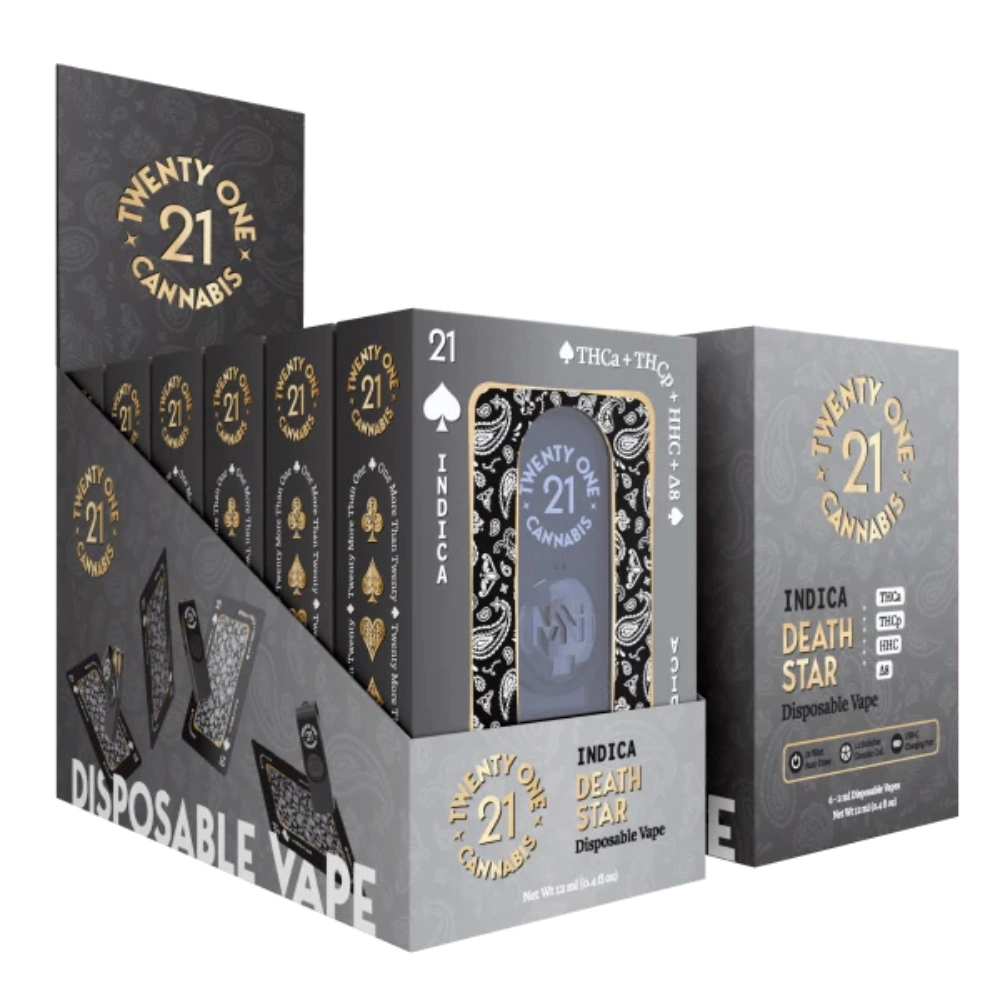 [T-1002-01] 21 DISPOSABLE 2ML THC-A THC-P 6pk Box (Blueberry Pancakes Sativa)