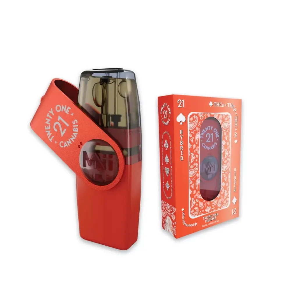 [T-1002-05] 21 DISPOSABLE 2ML THC-A THC-P 6pk Box (Tropicana Muffinz (Hybrid))