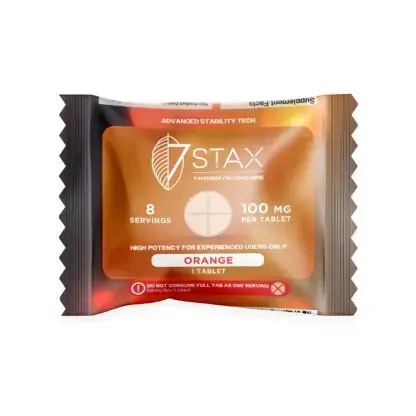 [T-1426-01] 7Stax Premium 7-OH Kratom Alkaloid Tablets 50PK (100mg – 1 Count) (Banana)