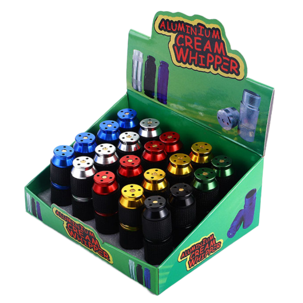 ALUMINIUM CREAM WHIPPER DISPLAY OF 20PK