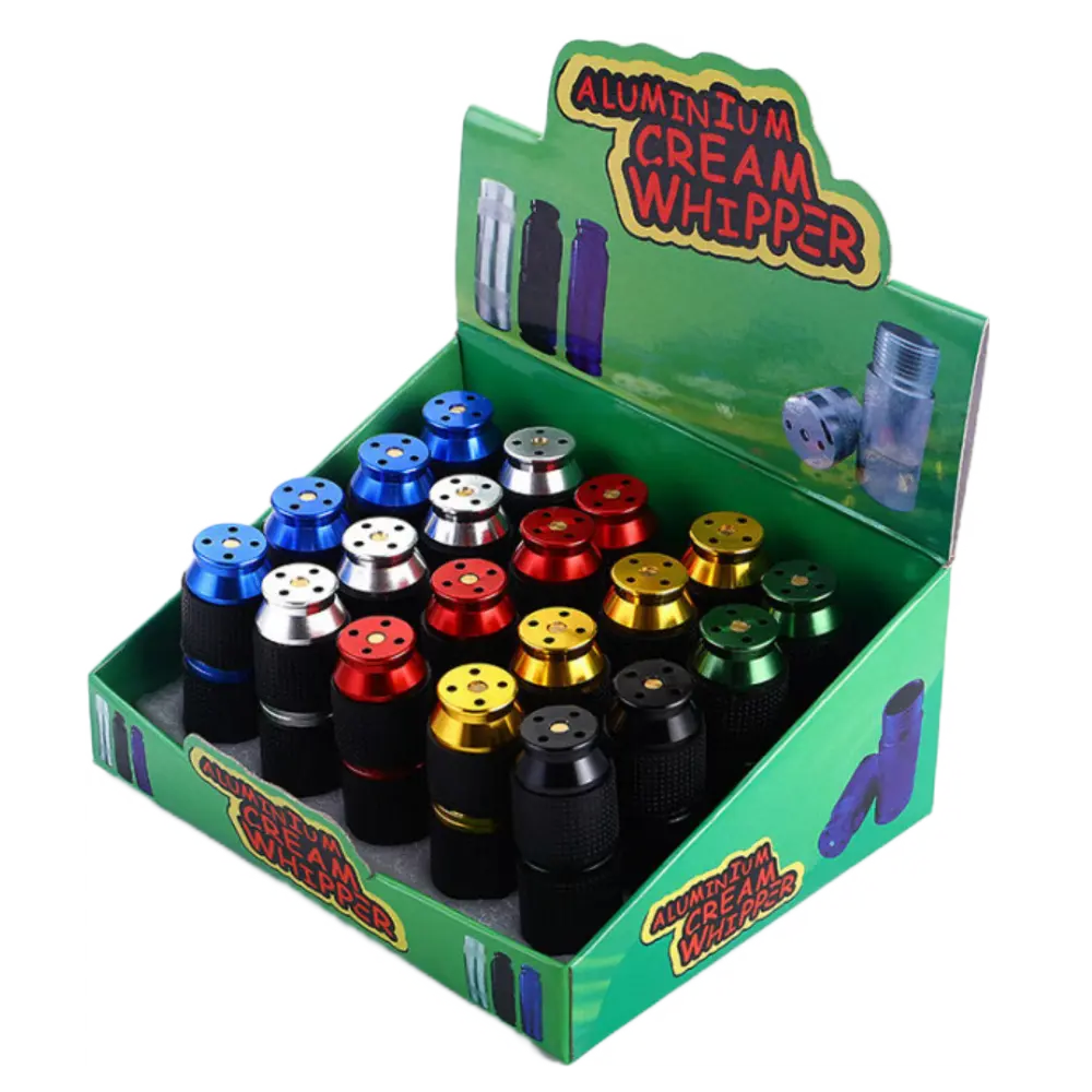 ALUMINIUM CREAM WHIPPER DISPLAY OF 20PK