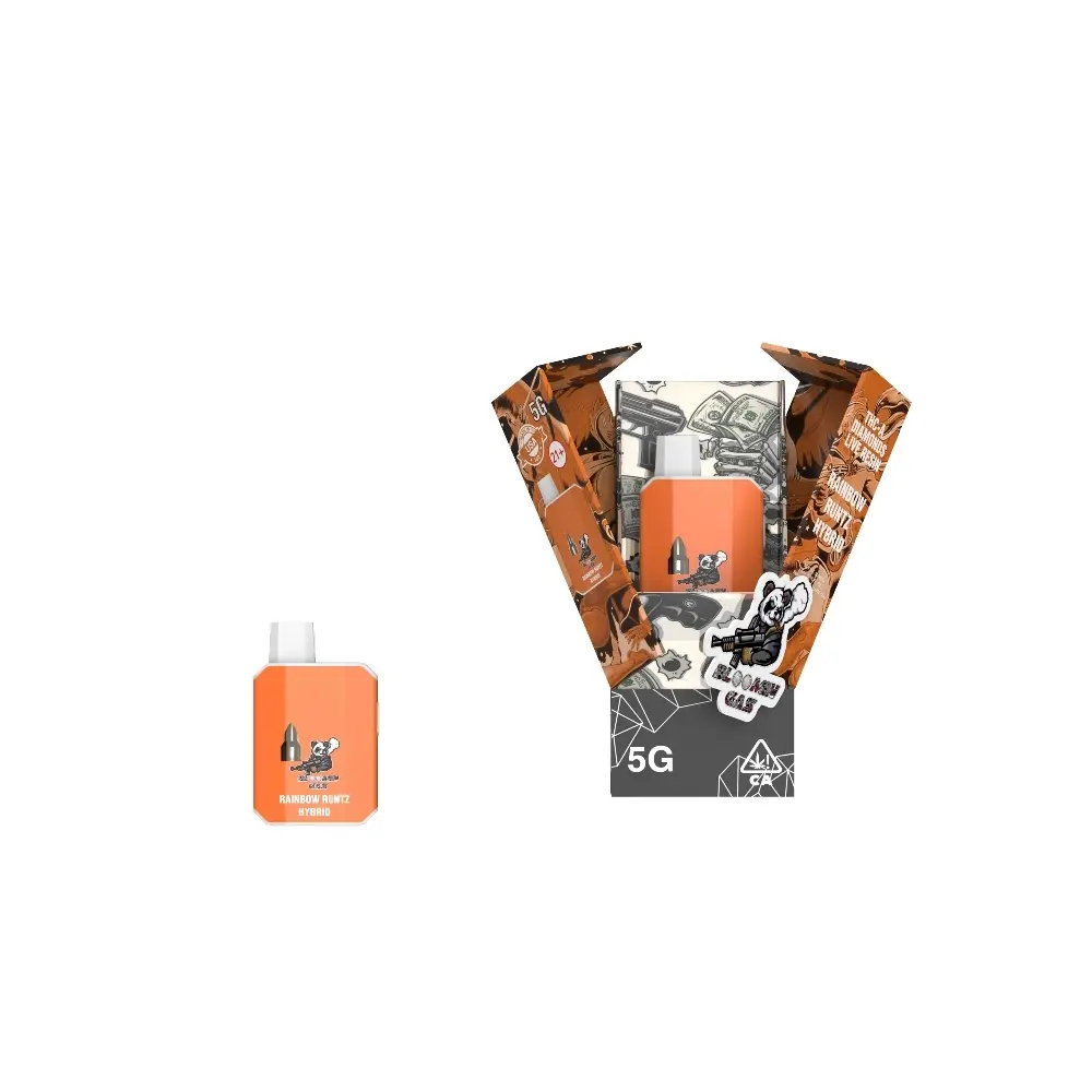 [T-1009-07] BLOOMN GAS DIAMONDS LIVE RESIN 5G Disposable 5pk Box (Rainbow Runtz Hybrid)