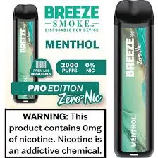 [Q-1513-35] BREEZE PRO 2000 PUFF DISPOSABLE VAPE 10ML (Menthol)
