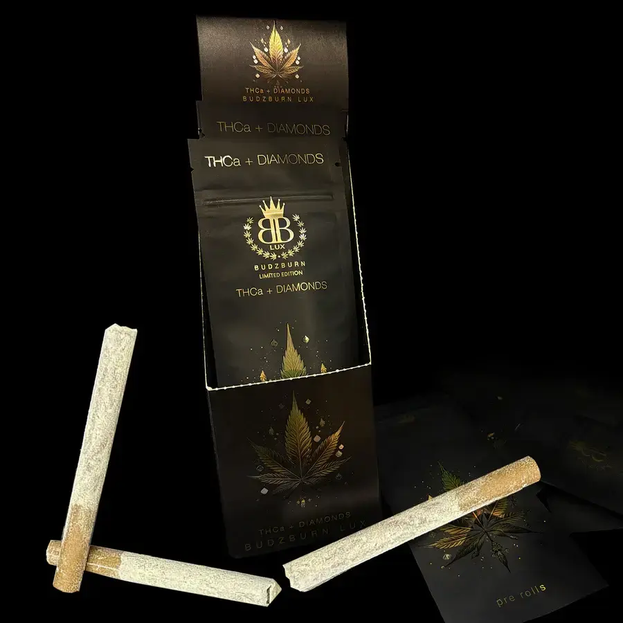 [Q-4773-04] Budz Burn 3G Diamond Coated Blunt Pre-Roll - 10ct Box (Grape Head)