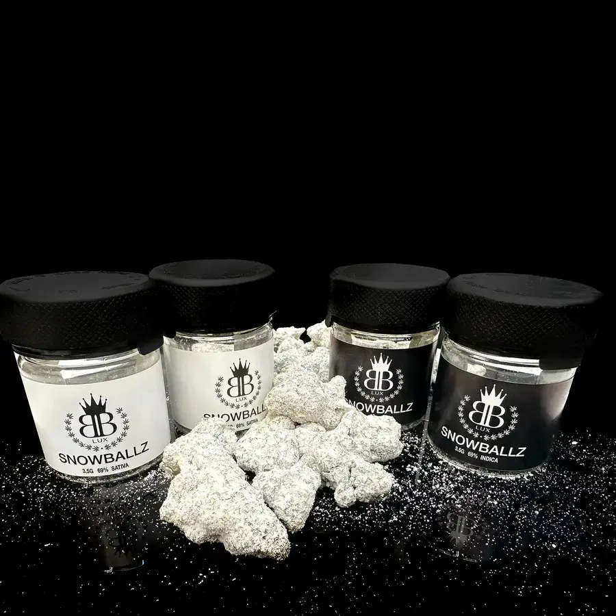 [Q-4763-02] Budz Burn LUX THC-A Flower Snowballz 7G Jar (Hybrid)