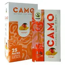 [Q-1544-11] CAMO LEAF WRAP 25/5PK (Mango)