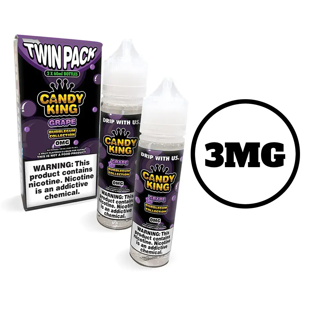 [Q-1548-03] CANDY KING 60ML (TWIN PACK) (3mg, Grape)