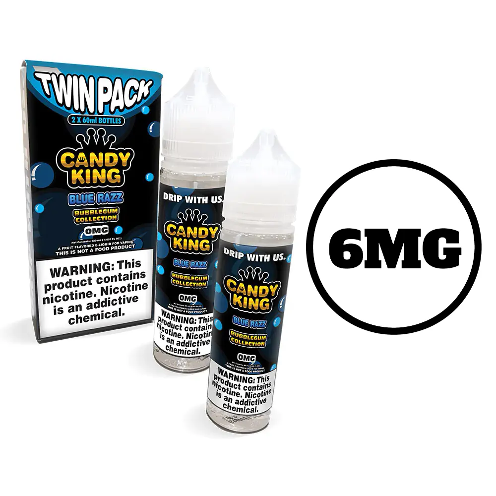 [Q-1548-02] CANDY KING 60ML (TWIN PACK) (6mg, Blue Razz)