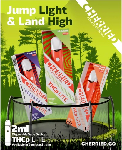 [T-1647-03] Cherried Disposable 2ML THC-P Max 6PK (Cadillac Rainbow (Hybrid))