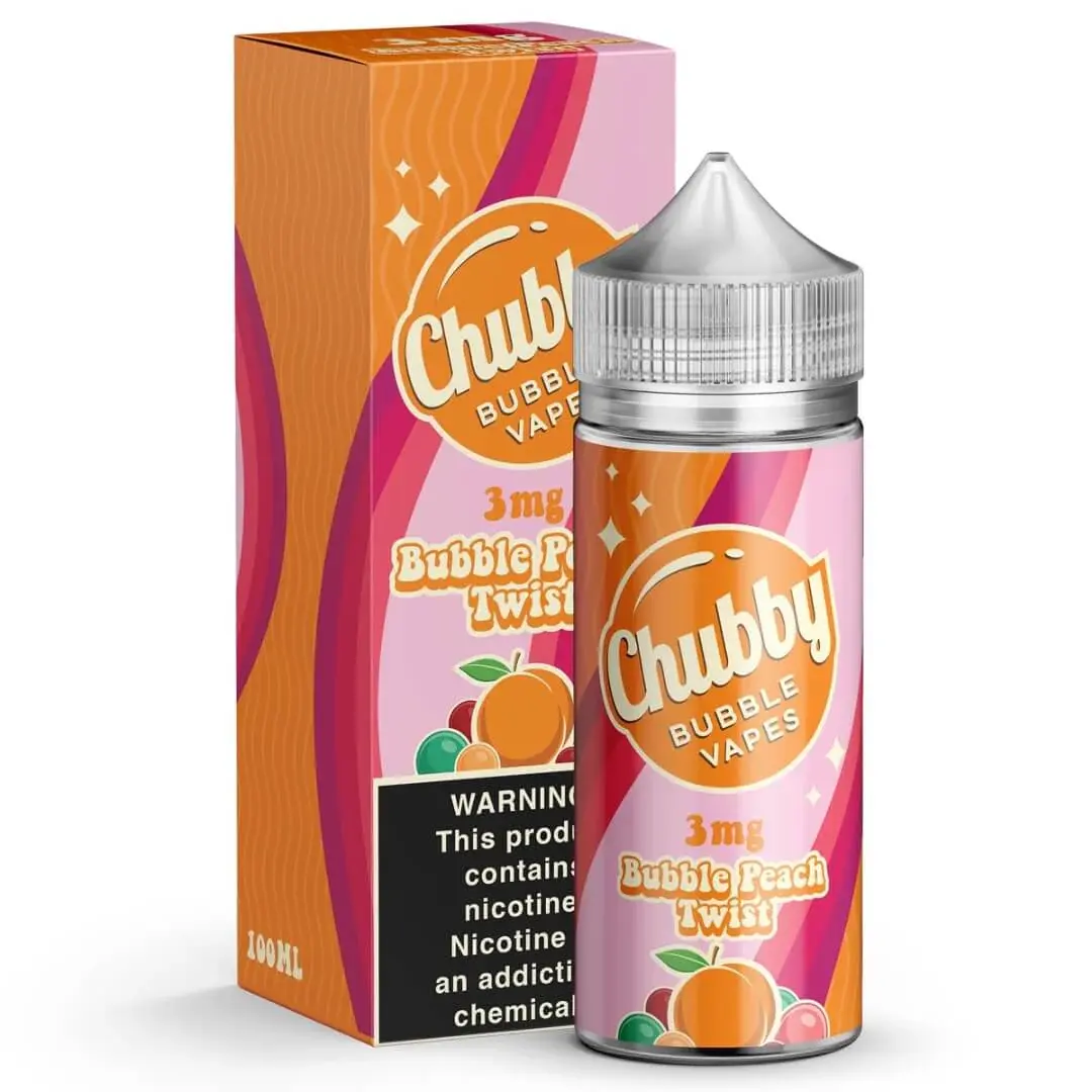 [Q-1597-03] CHUBBY BUBBLE 100ML (3MG, Peach Twist)