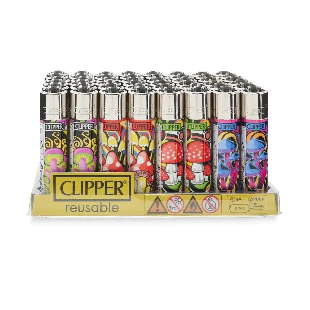 [Q-1624-02] CLIPPER LIGHTER 48CT PLASTIC POP COUNTER DISPLAY (Mushroom)