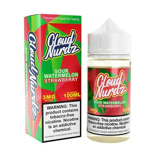 [Q-1625-21] CLOUD NURDZ 100ML (3mg, Sour Watermelon Strawberry)