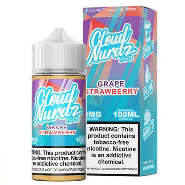 [Q-1626-01] CLOUD NURDZ ICED 100ML (3mg, Grape Strawberry)
