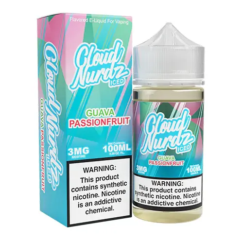 [Q-1626-37] CLOUD NURDZ ICED 100ML (3mg, Guava Passion Fruit)