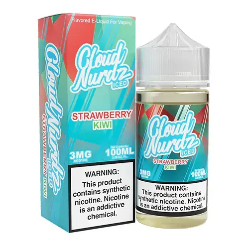 [Q-1626-23] CLOUD NURDZ ICED 100ML (3mg, Strawberry Kiwi)