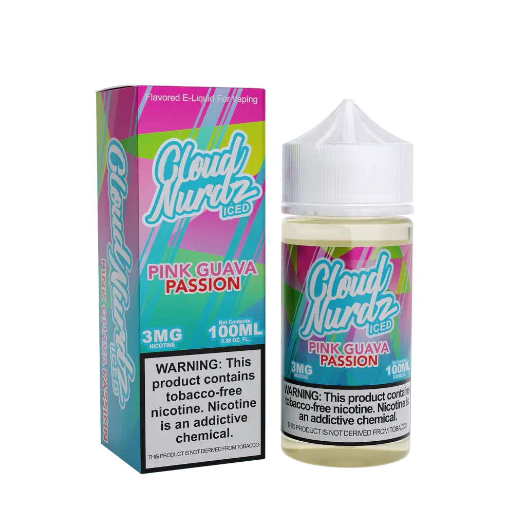 [Q-1626-22] CLOUD NURDZ ICED 100ML (6mg, Pink Guava Passion)