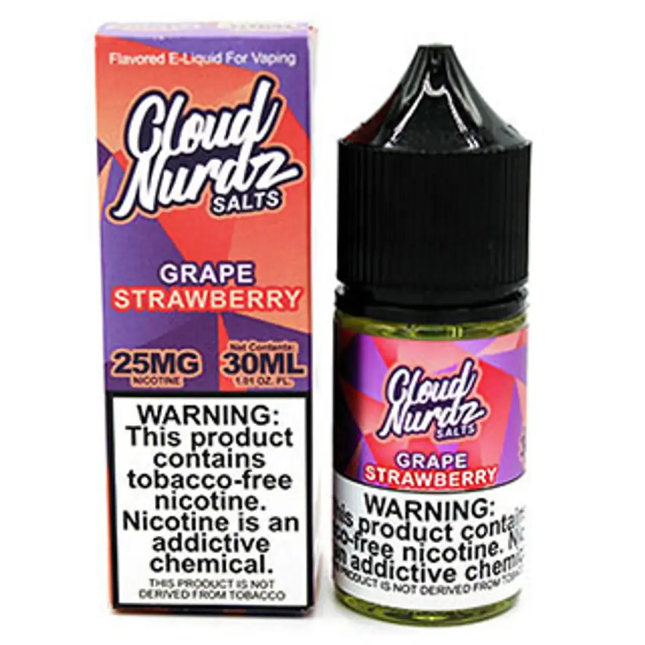 [Q-1627-23] CLOUD NURDZ SALTS 30ML (25MG, Grape Strawberry)