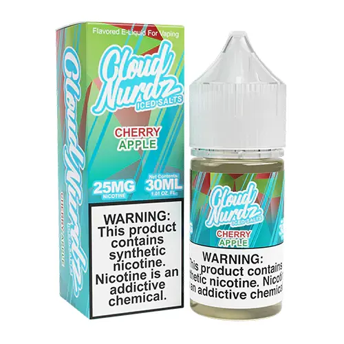 [Q-1628-25] CLOUD NURDZ SALTS ICED 30ML (50MG, Cherry Apple)