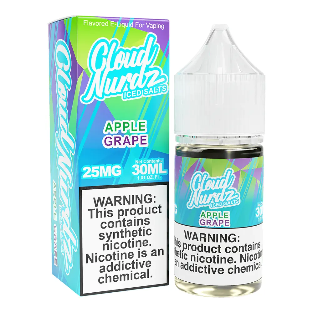 [Q-1628-12] CLOUD NURDZ SALTS ICED 30ML (25MG, Grape Apple)