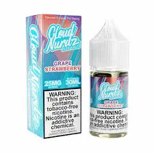 [Q-1628-14] CLOUD NURDZ SALTS ICED 30ML (25MG, Grape Strawberry)