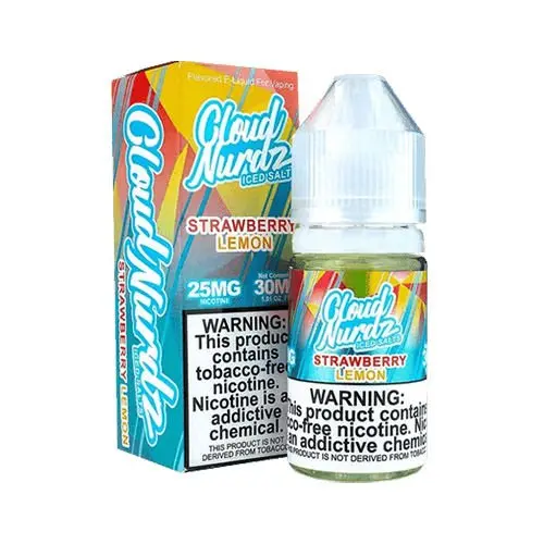 [Q-1628-18] CLOUD NURDZ SALTS ICED 30ML (25MG, Strawberry Lemon)