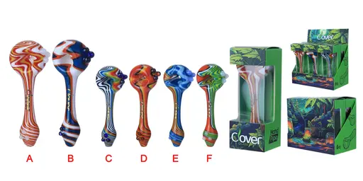 [T-1375-11] CLOVER HAND PIPE AMERICAN COLOR ROD 6PK DISPLAY (4.5Inch WPF-922)