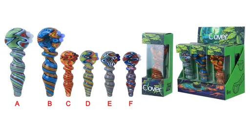 [T-1375-13] CLOVER HAND PIPE AMERICAN COLOR ROD 6PK DISPLAY (4.5Inch WPF-924)