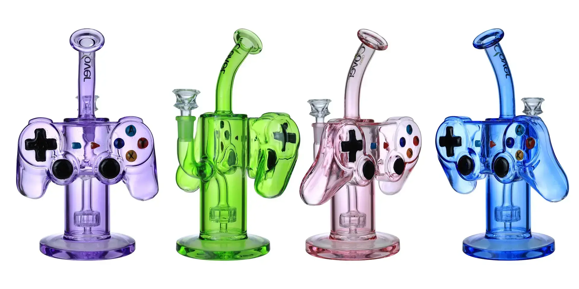 [T-1384-01] Clover Waterpipe Hand Game 9.5Inch (Purple)