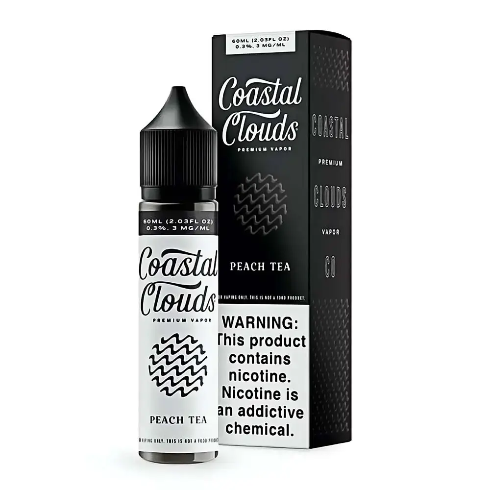 [Q-1630-32] COASTAL CLOUDS 60ML (6mg, Peach Tea)