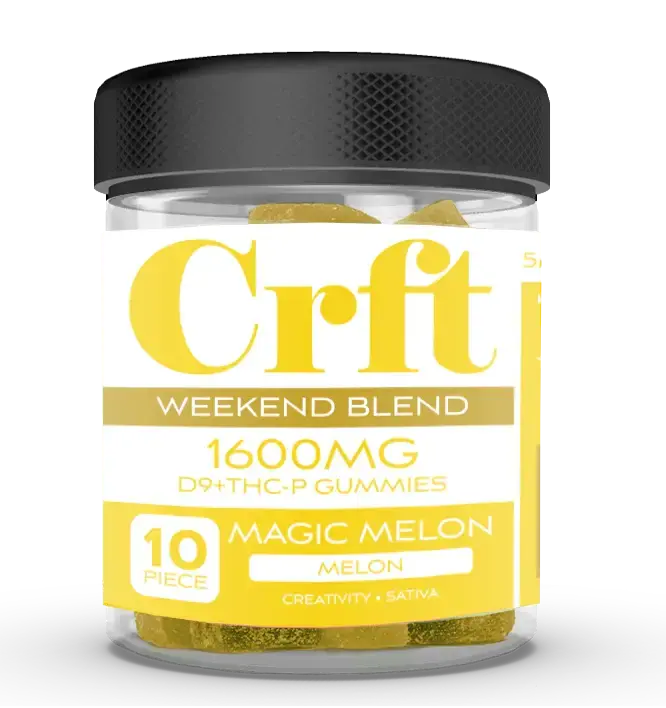 [Q-4804-01] CRFT 10 X 160MG D9 + THC-P jar GUMMIES (MAGIC MELON)