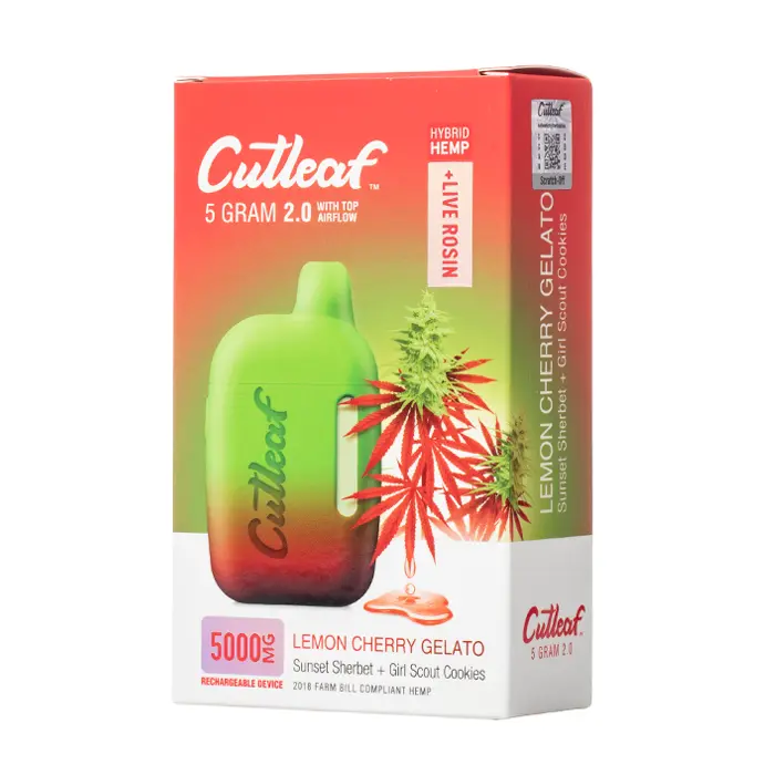 [10511] CUTLEAF THC A Live Rosin 5 GRAM 6pk Box (Lemon Cherry Gelato)