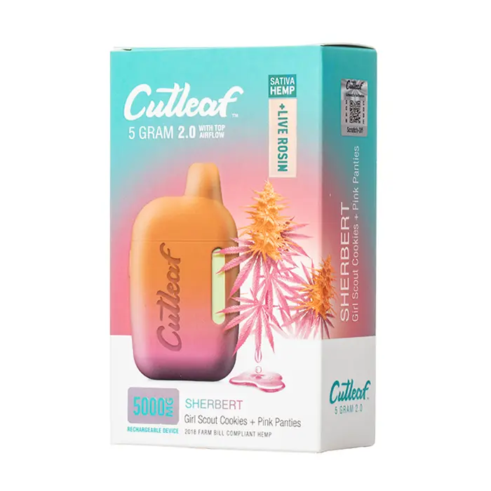 [T-1026-11] CUTLEAF THC A Live Rosin 5 GRAM 6pk Box (Sherbert)