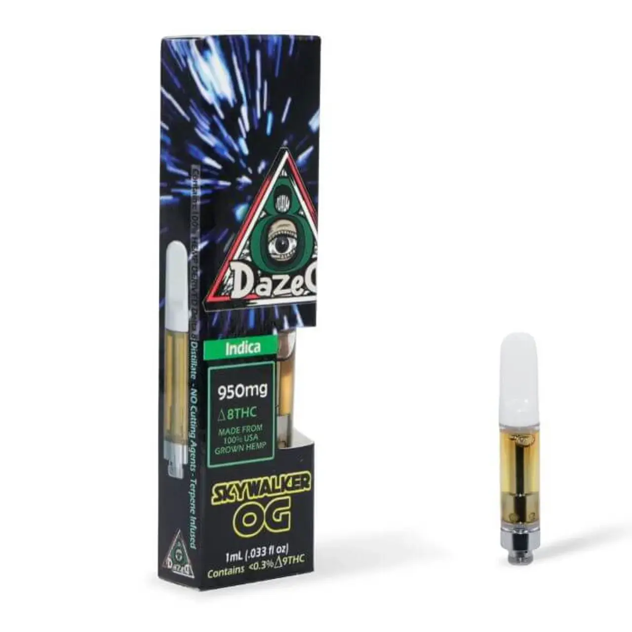 [Q-4535-03] Dazed 1G Cart Delta 8 10PK (Tropical Zkittlez (Hybrid))
