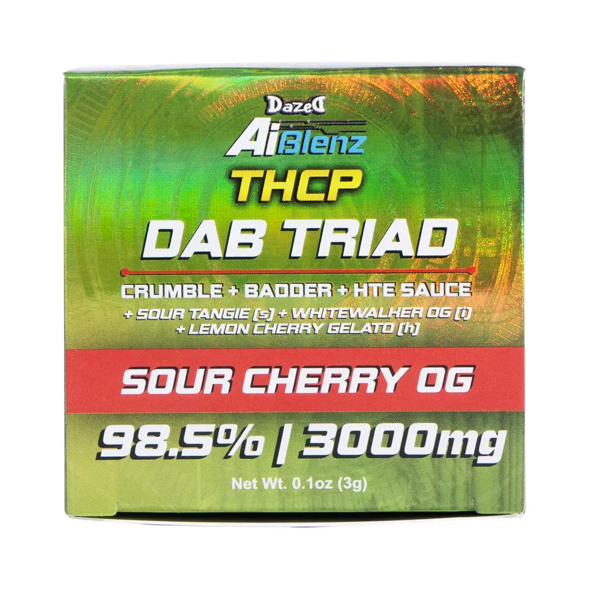 [T-1359-01] Dazed AI Blenz THCP Tri-Dab 4ct 3g Jar (Sour Cherry OG)
