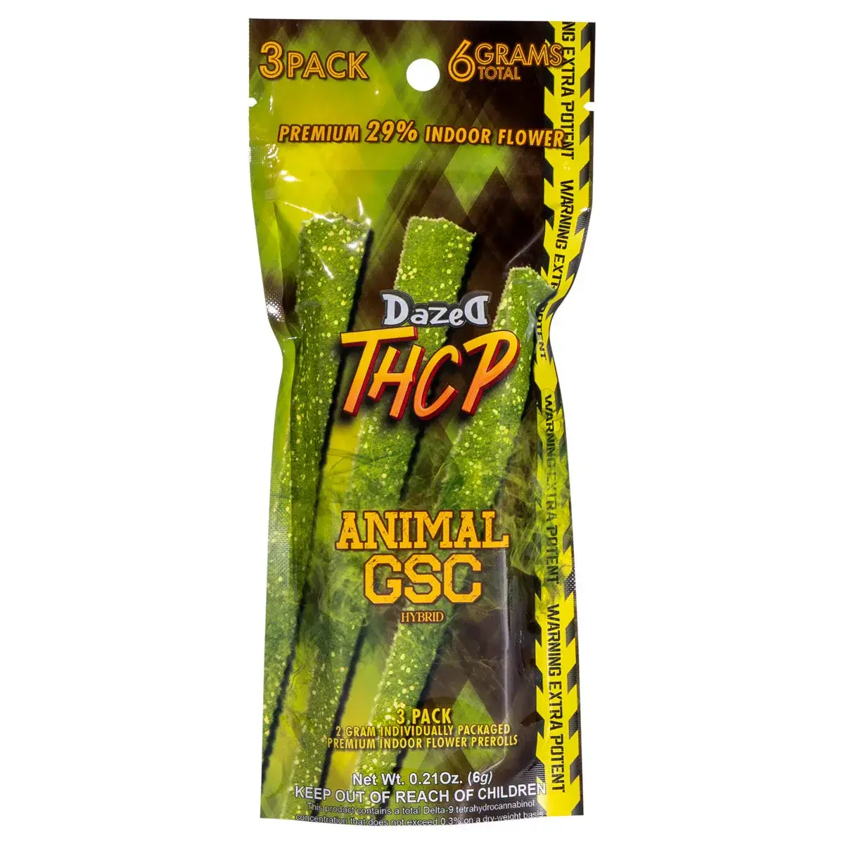 [Q-4834-03] Dazed PreRoll 3PK 2G (Total 6G) THC-P 8CT A Box (Animal CSC)