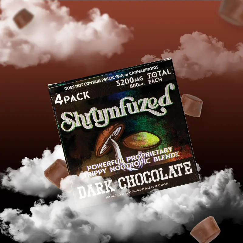 Dazed SHRUMFUZED 4PK CHOCOLATES 800MG EACH 10PER BOX