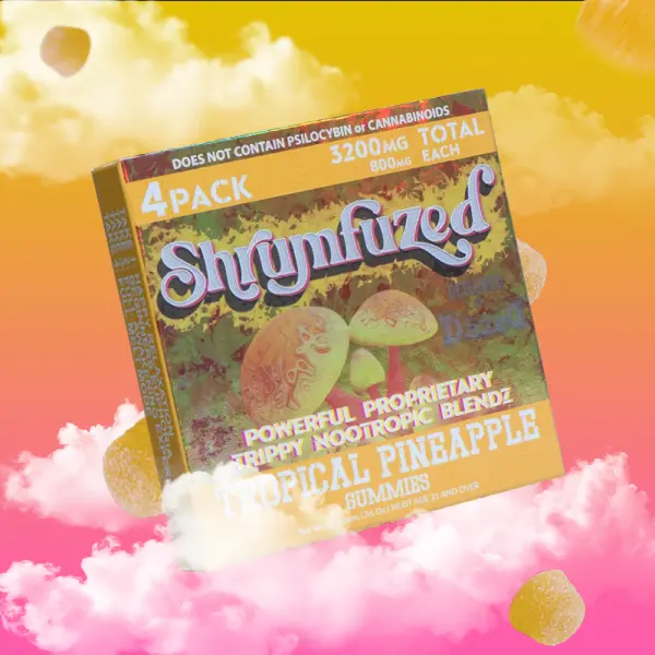 [Q-4356-05] Dazed SHRUMFUZED 4PK GUMMIES 800MG EACH 10PER BOX (Tropical Pineapple)