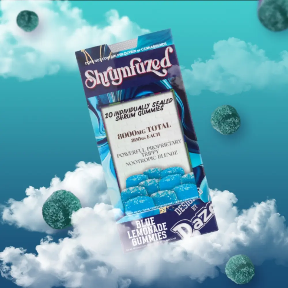[Q-4352-02] Dazed SHRUMFUZED GUMMIES 8000MG 10PK 5 PER BOX (Blue Lemonade)