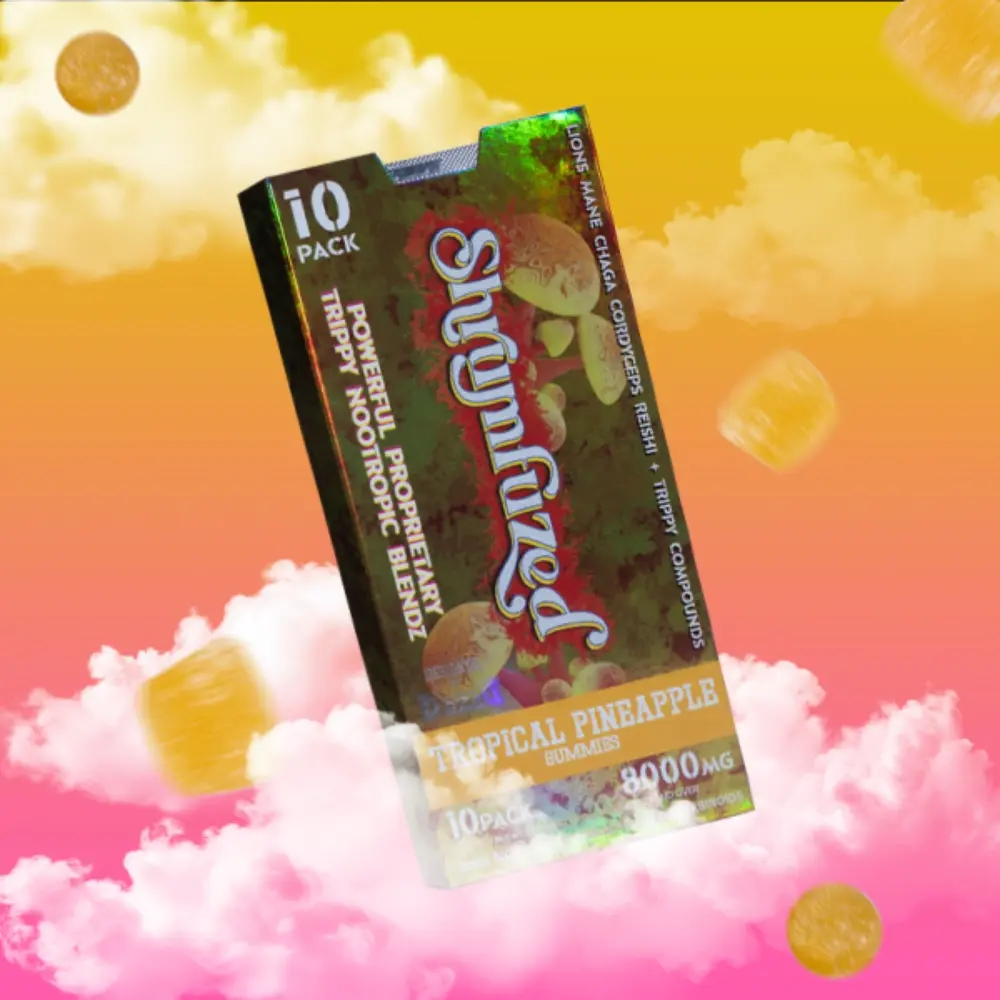 [Q-4352-06] Dazed SHRUMFUZED GUMMIES 8000MG 10PK 5 PER BOX (Tropical Pineapple)